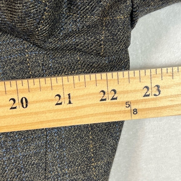 Samuelsohn Made in Canada 100% Wool Brown Plaid Classic Sports Coat Blazer EUC - Picture 12 of 15